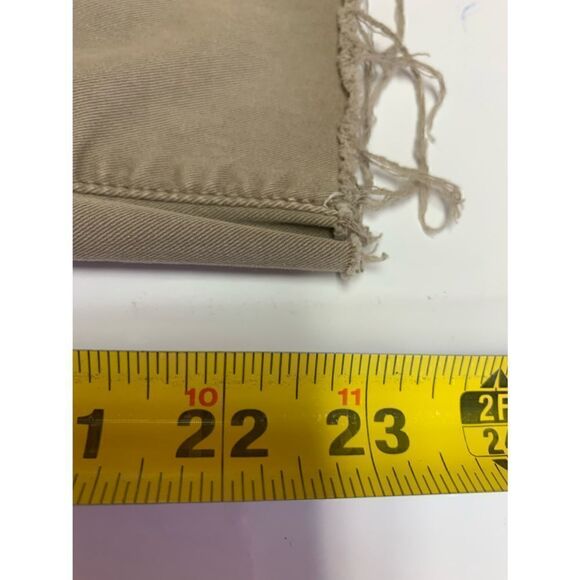 Mother The Shaker Prep Fray Killing Time Khaki Stone Pants Size 24 - Picture 13 of 13